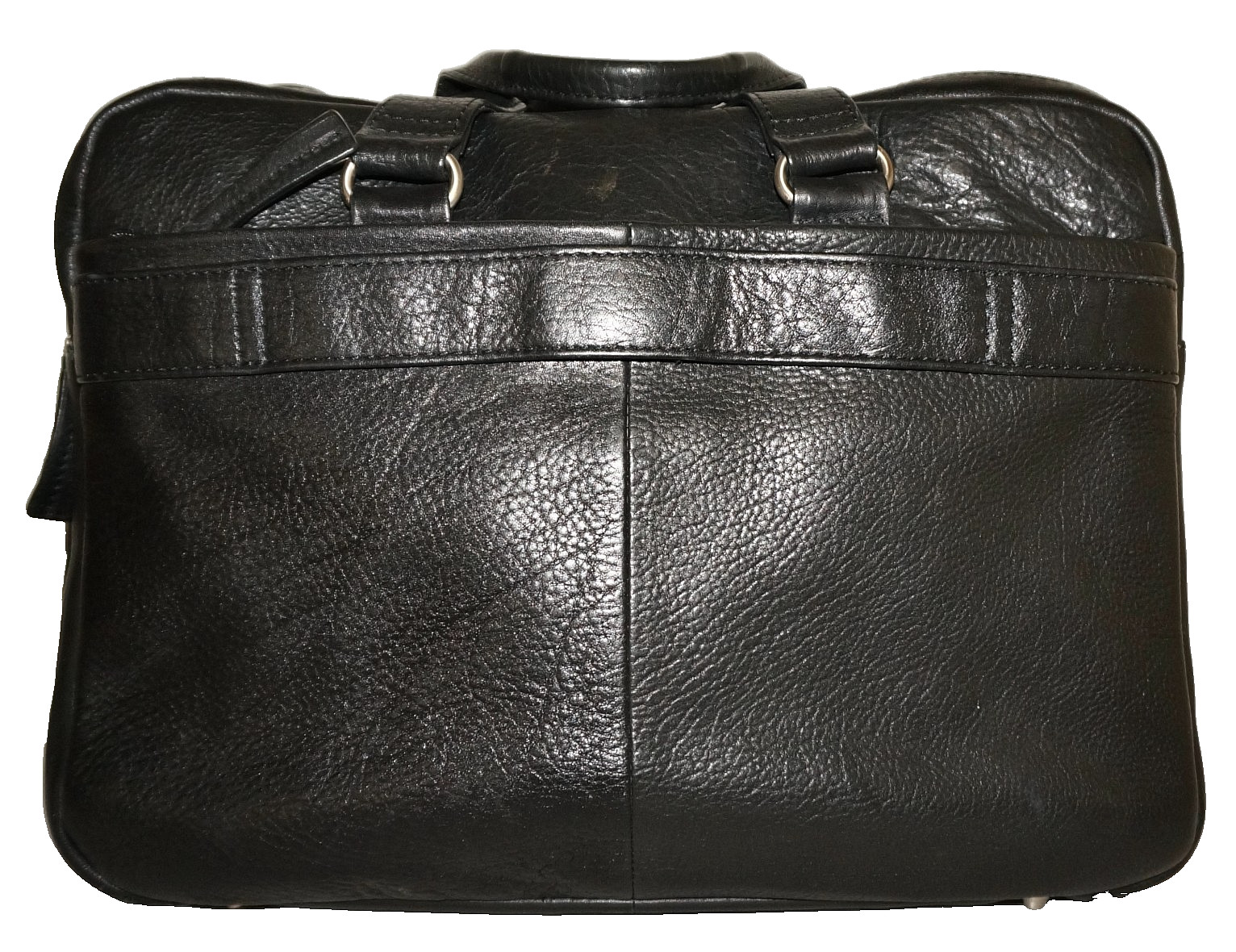 BOSCA Large Black Leather Attache’ Bag 11×15 *NO STRAP