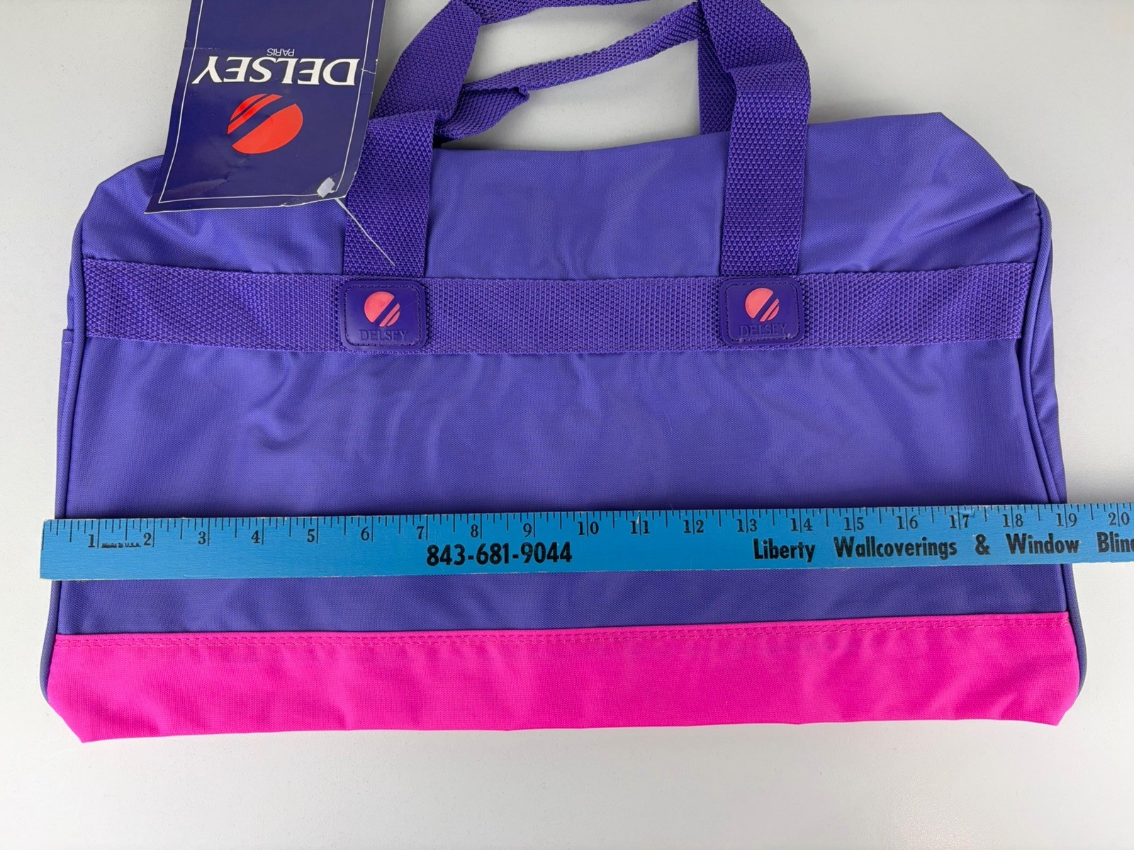 Vintage Delsey Paris Nylon OK! 20” Duffle Bag Purple Violet / Pink – Pls READ