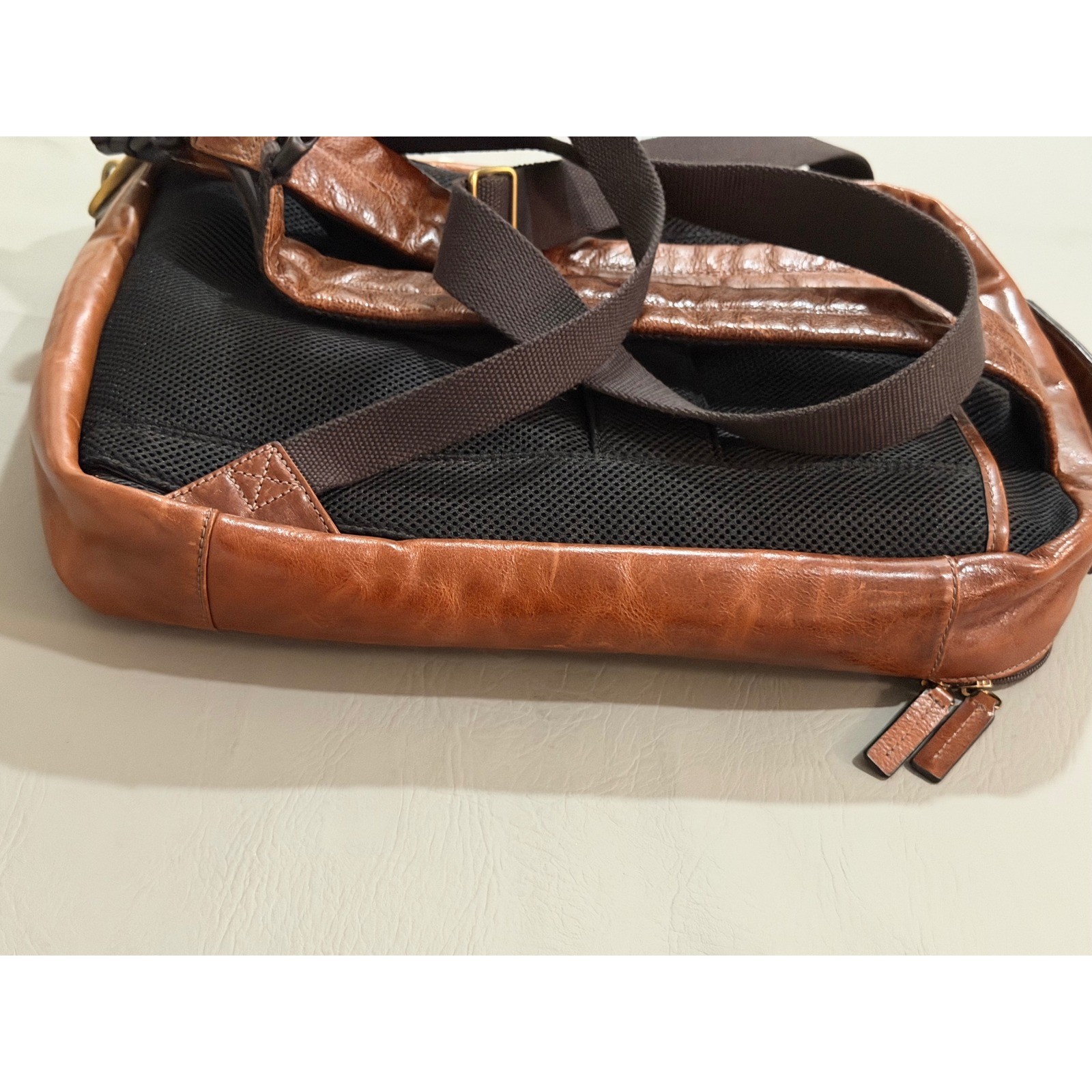 Fossil Buckner Convertible Backpack Briefcase Mens Cognac Leather NWT MBG9520222