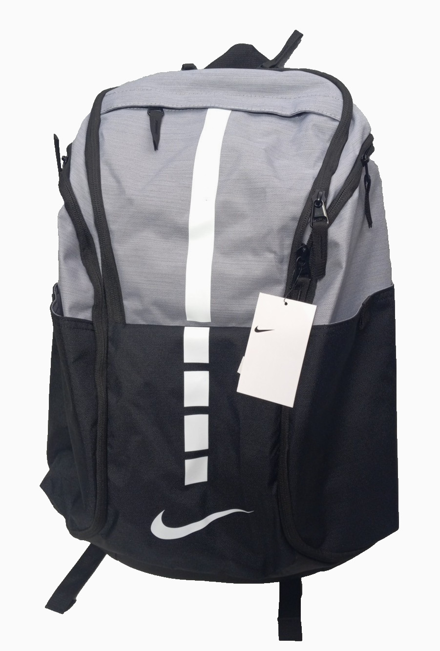 Nike Hoops Elite Pro Backpack Cement Grey White Black Laptop School Bag
