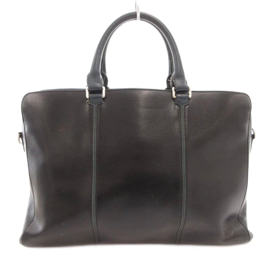 Paul Smith Leather Briefcase Black 10.6″ x 16.9″ Business Bag B Grade