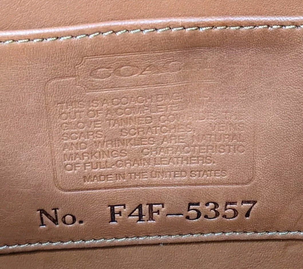 Vintage Coach British Tan Classic Portfolio Lock Briefcase Satchel Bag 16×12″