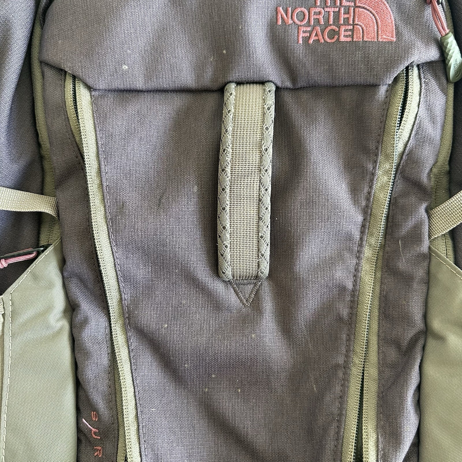 The North Face Surge Backpack Flex Vent Padded Laptop Dark purple and grey