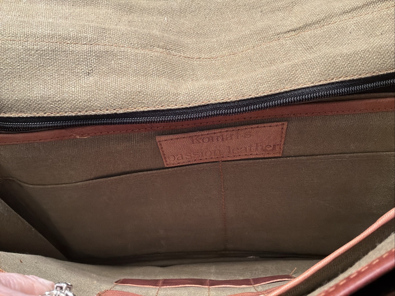 Komal’s Passion Leather Briefcase Brown Satchel Crossbody Messenger Bag GIFT IT!