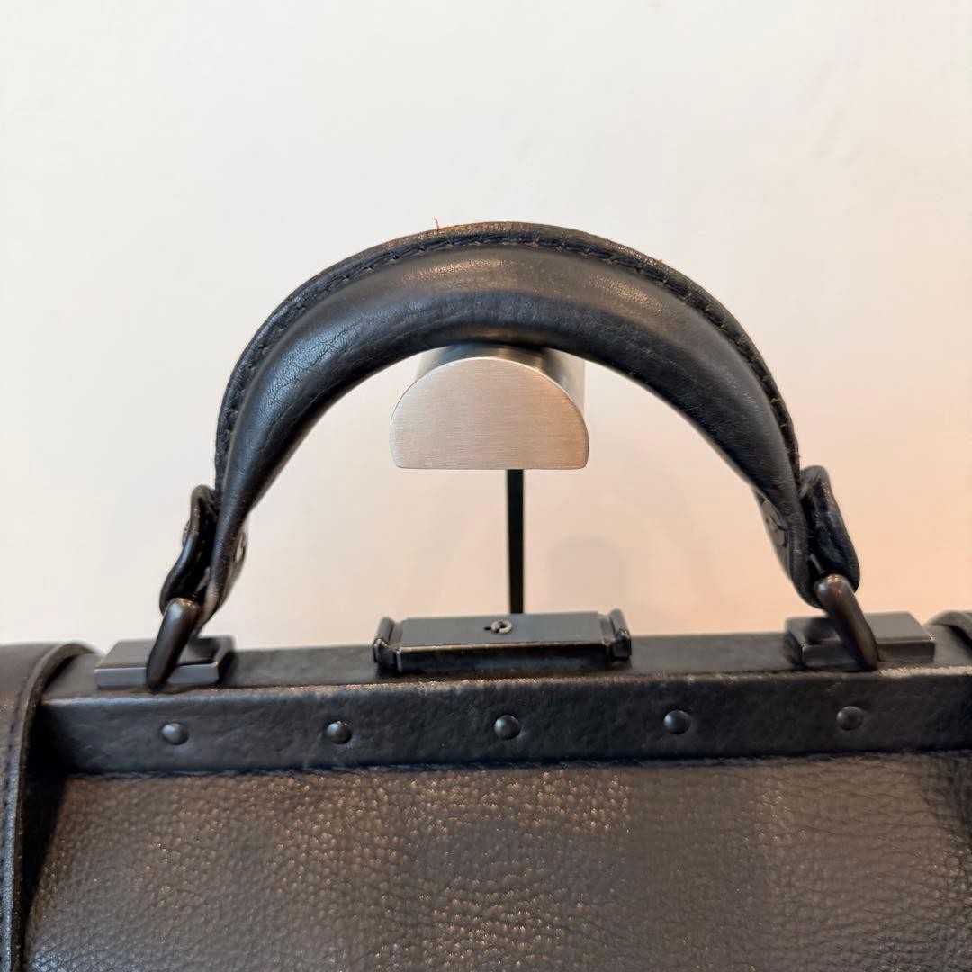 Authentic Yoshida Kaban MARCIANO Leather Doctor Bag 48cm Black Business Travel