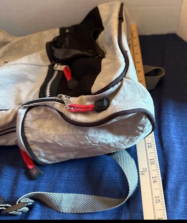 Avirex Backpack Gray Black Multi Pocket Adjustable Straps Nylon Medium Size