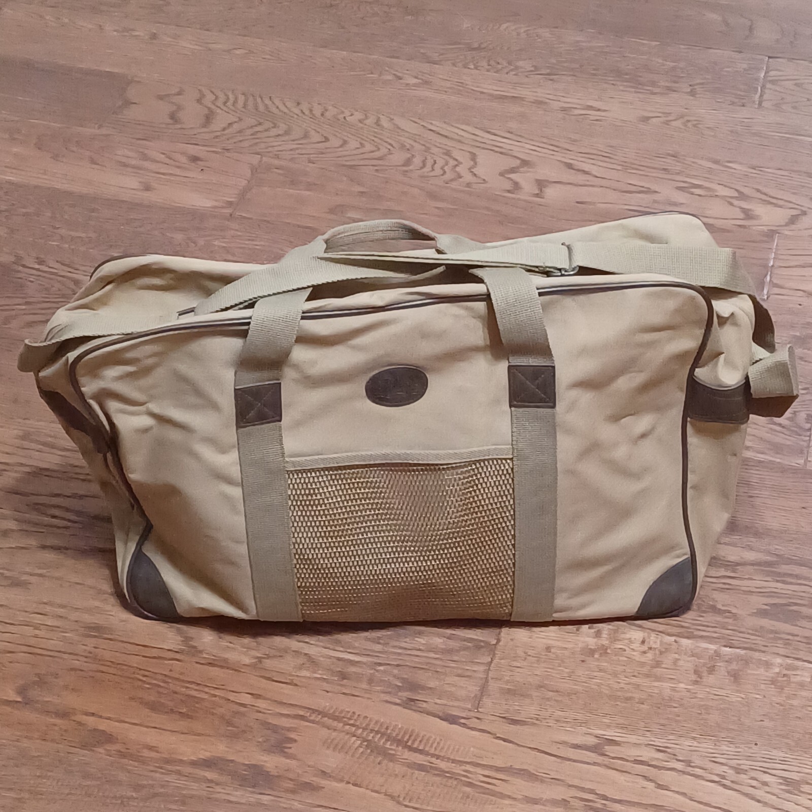 Vintage Ralph Lauren Weekender Bag Canvas & Leather Vacation Luggage. New