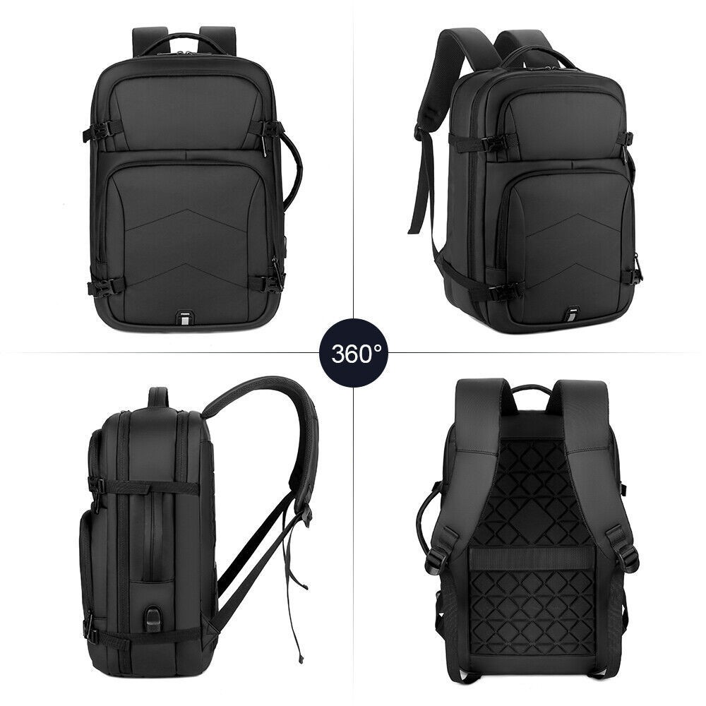 Men Laptop Backpack Waterproof Large Rucksack Travel School Business Bag w/USB
