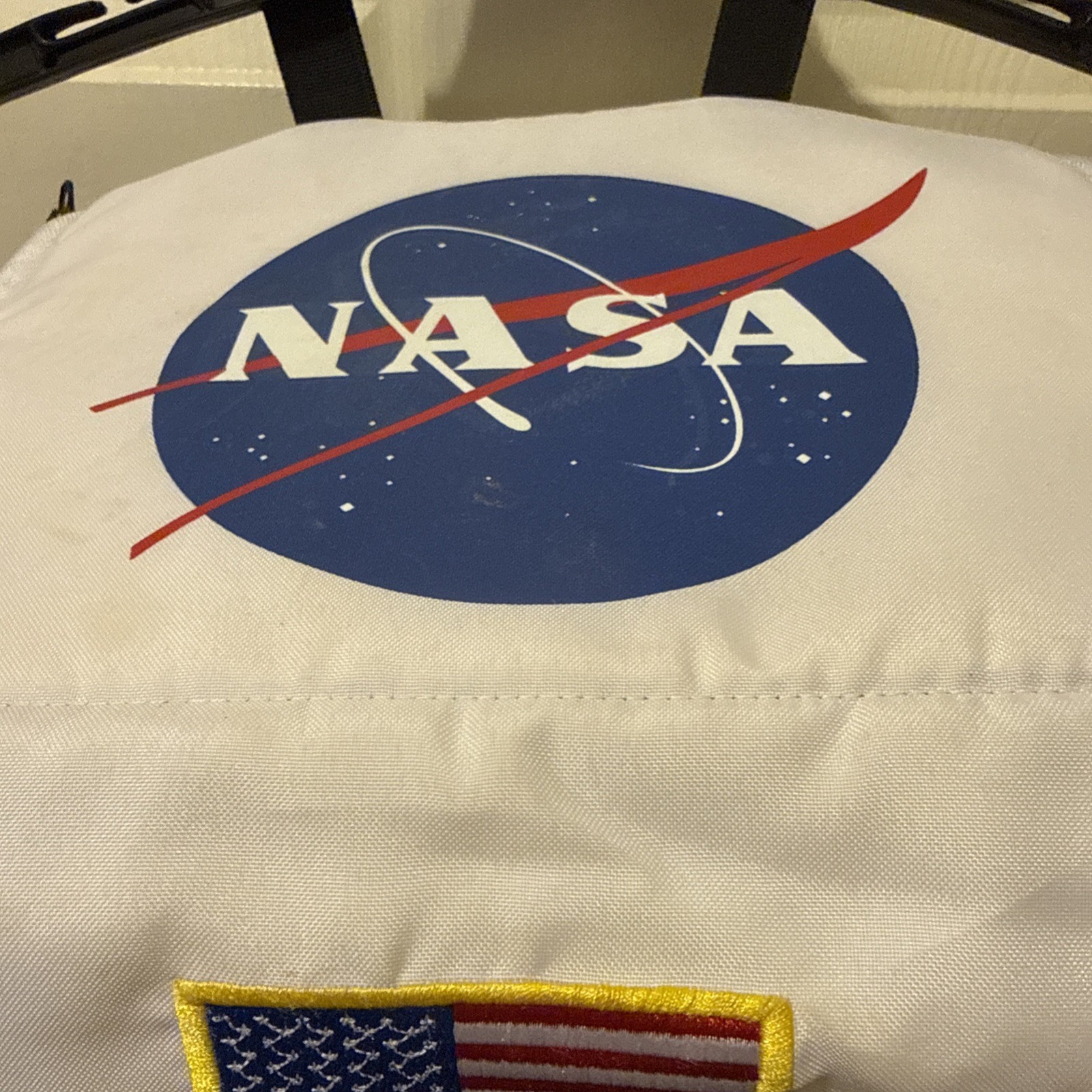 Aeromax Jr. Astronaut Backpack, White, NASA patches Adults/Childrens