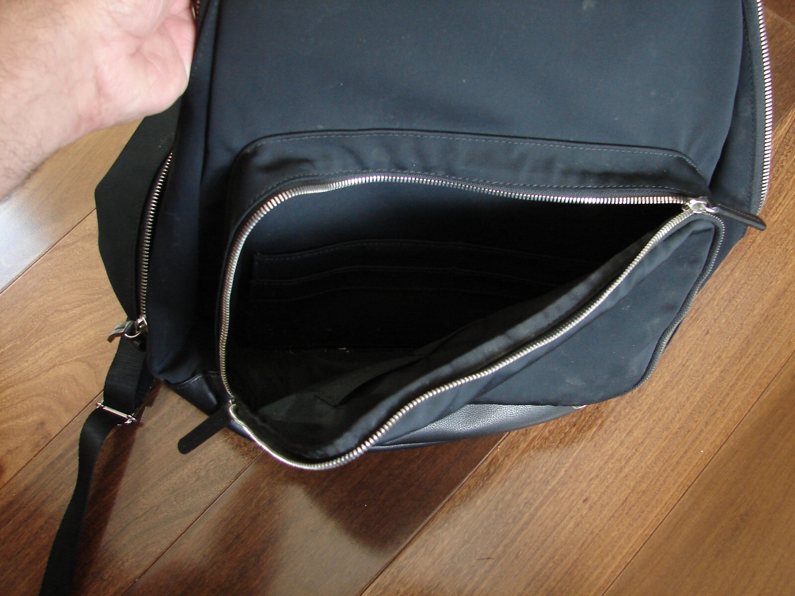 Mercedes Benz Backpack Black Leather Bottom