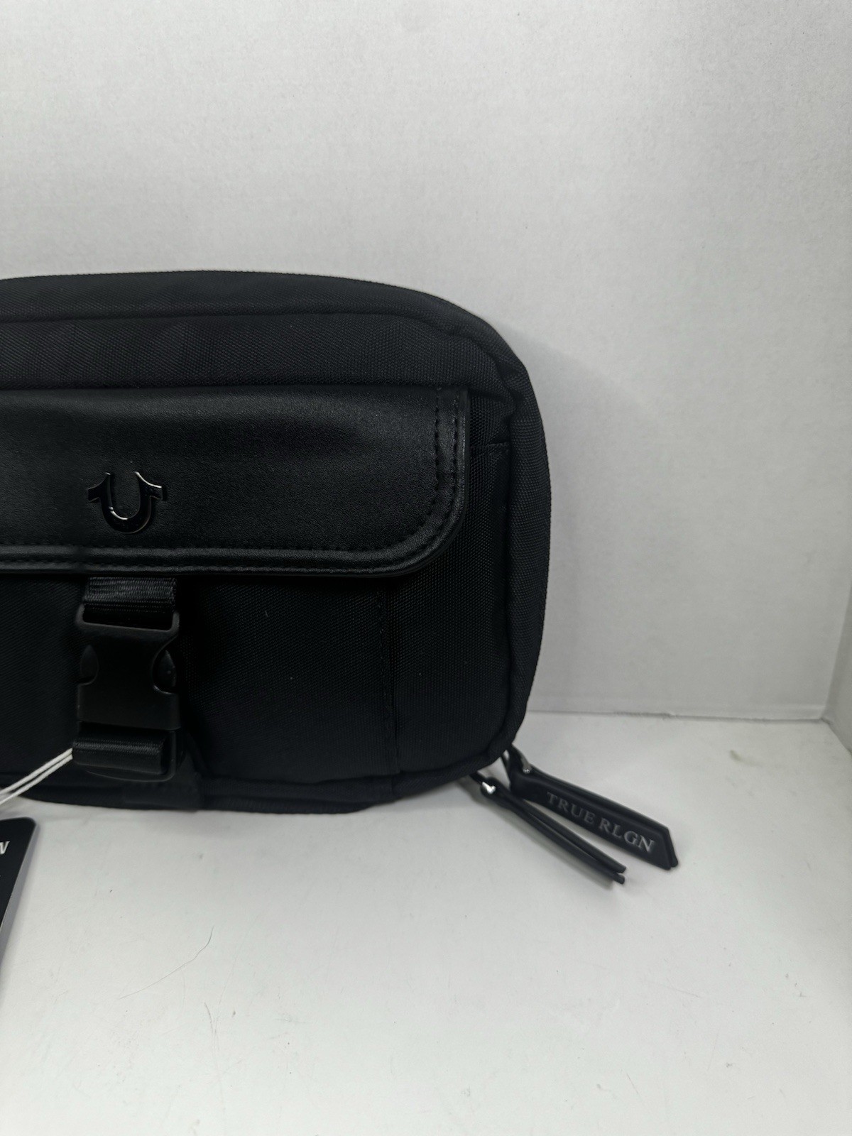 True Religion Tech Kit Small Travel Cable Toiletry Bag Black NWT NEW RARE