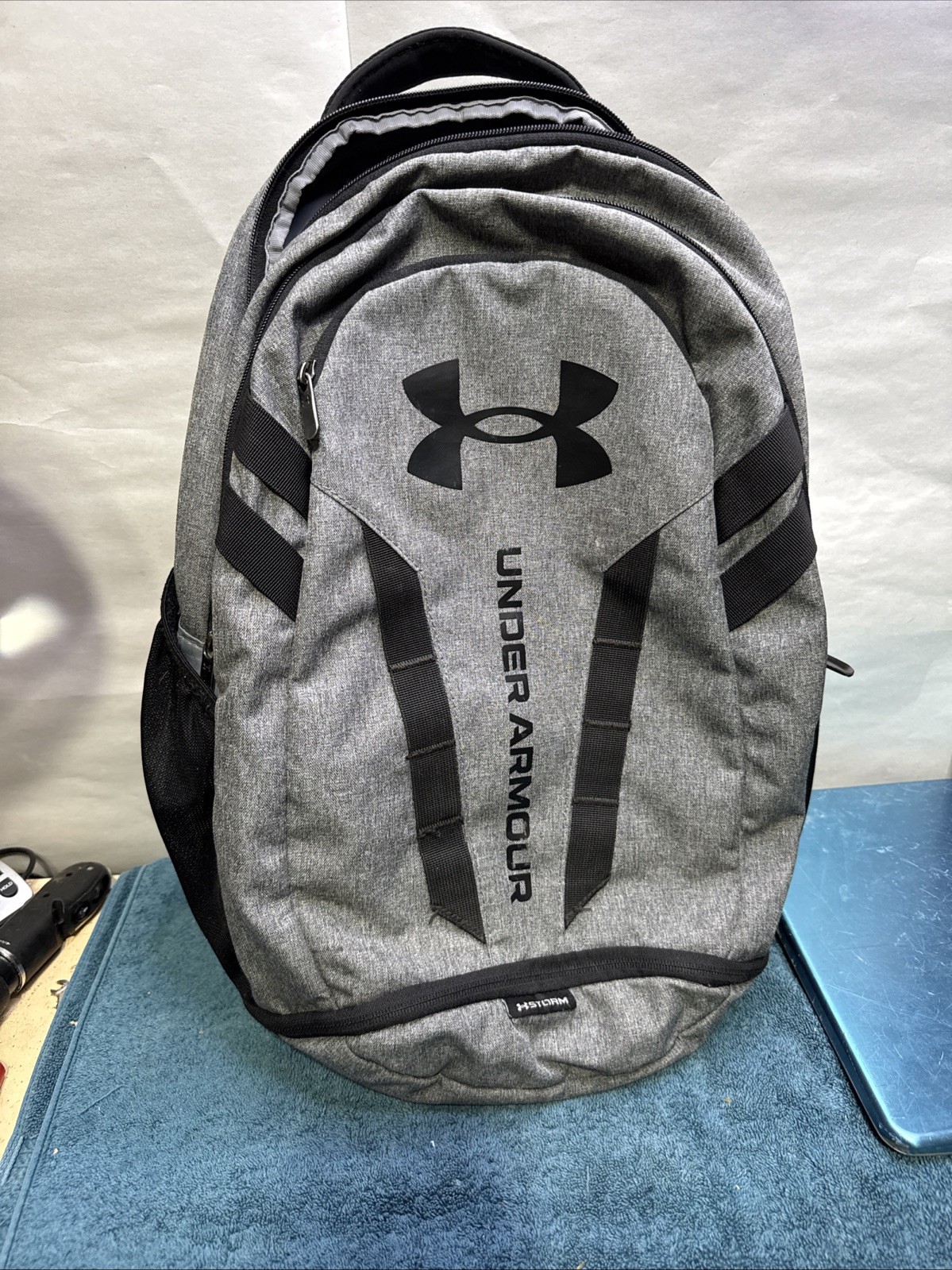 UNDER ARMOUR UA Hustle 5.0 Backpack 29L Commuter Bag Laptop Gray/Black NWT