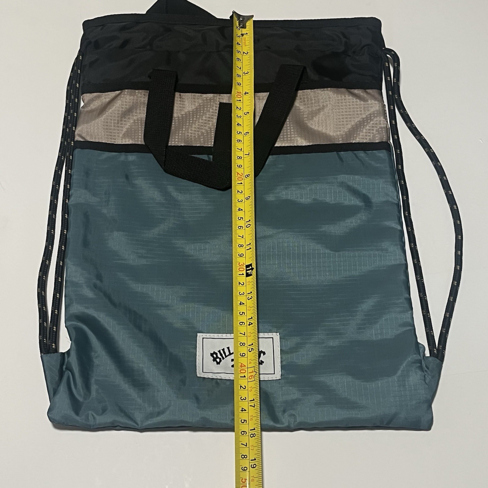 Billabong Blue/beige/black Drawstring Backpack Brand New