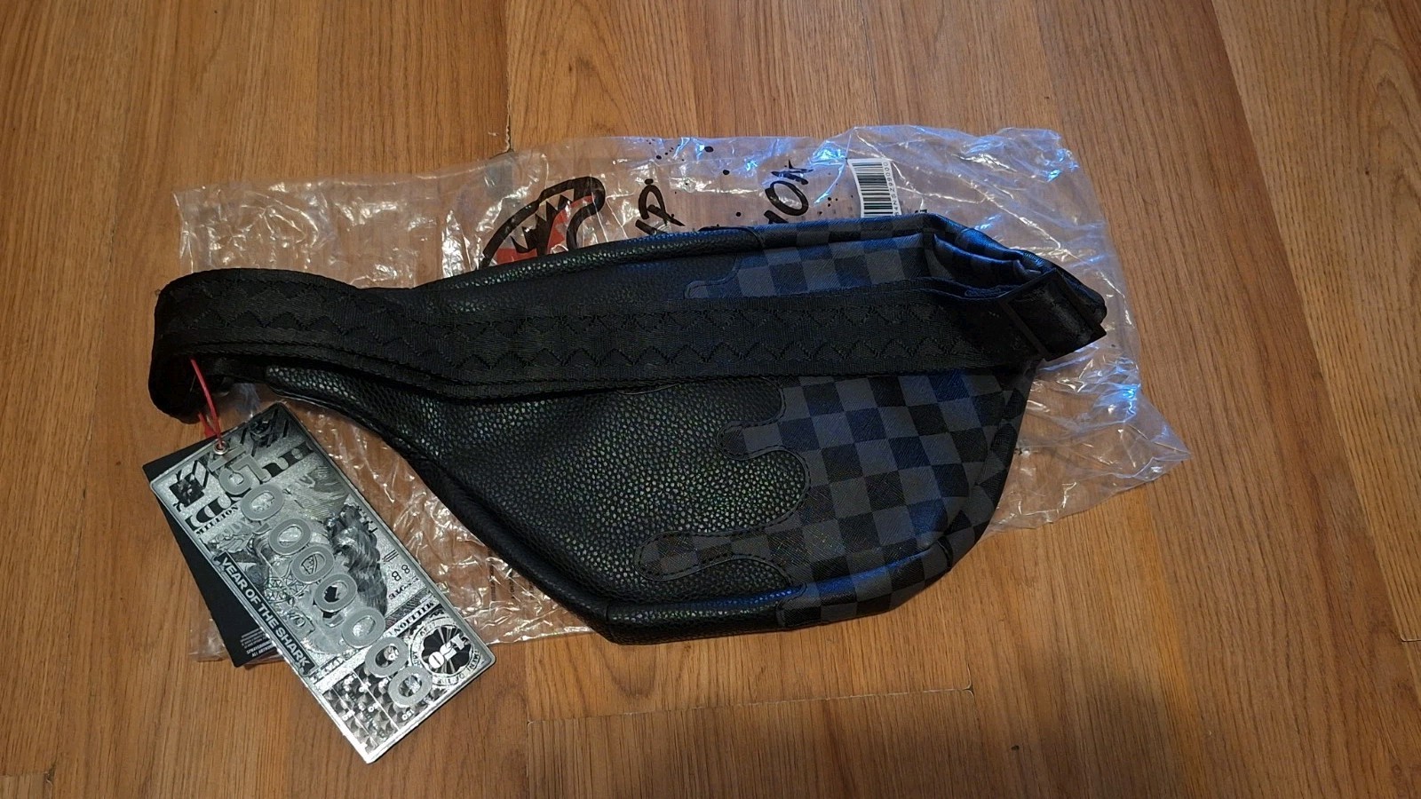 Authentic Sprayground Crossbody Bag Retro Streetwear Knit Monogram 🤎