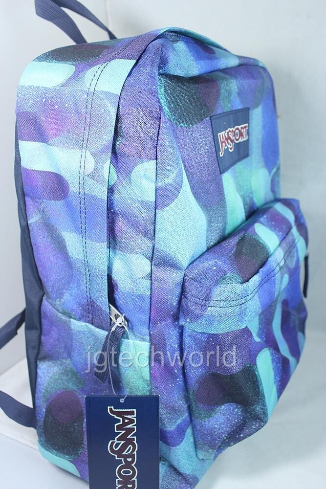 New Jansport Superbreak Classic Backpack Multi Lava Lamp School Bag Blue Green