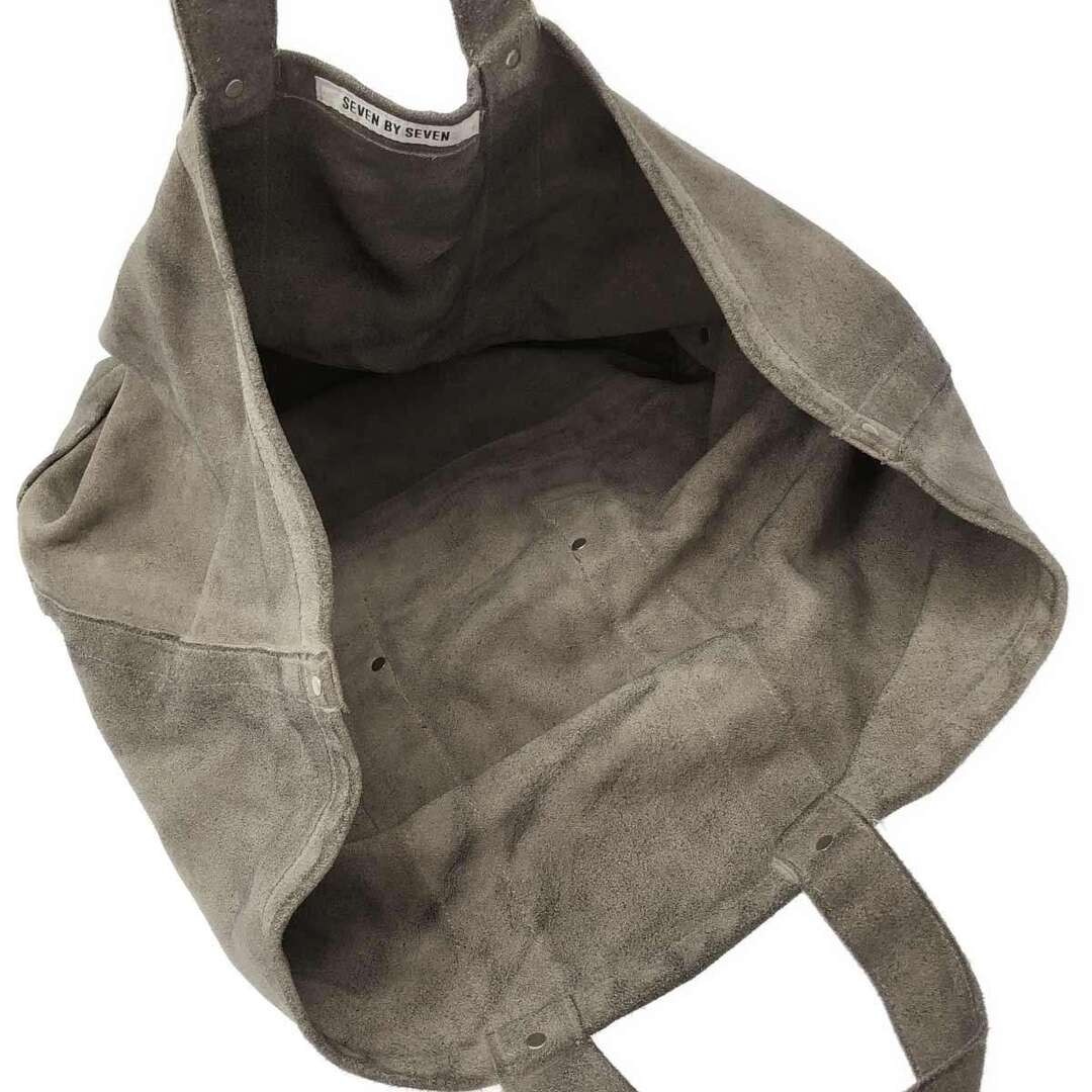 SEVEN BY COW TOTE BAG Suede Split Leather Gray – Used MESC-0