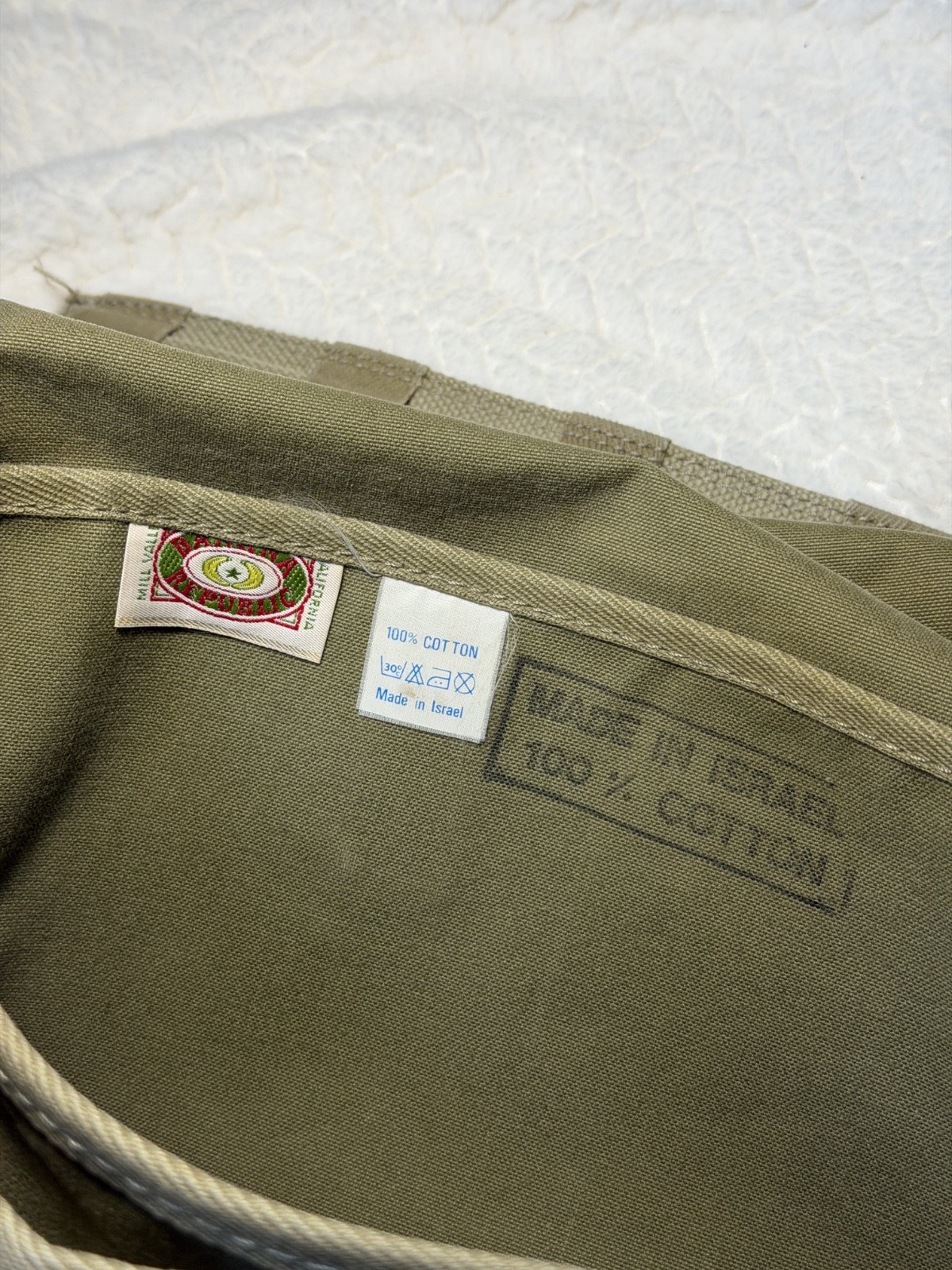 Banana Republic Vintage Khaki Messenger Bag 1980’s Safari Travel – 100% Cotton