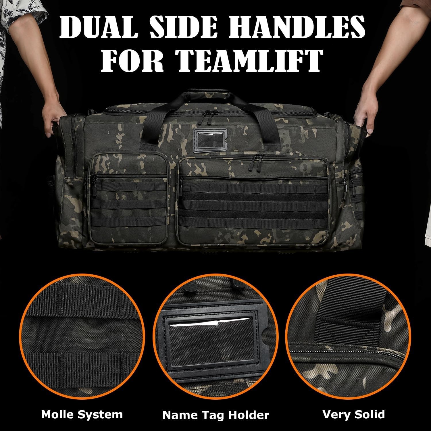 130L Extra Large Polyester Duffle Bag Waterproof Sports Travel Gym Equipment