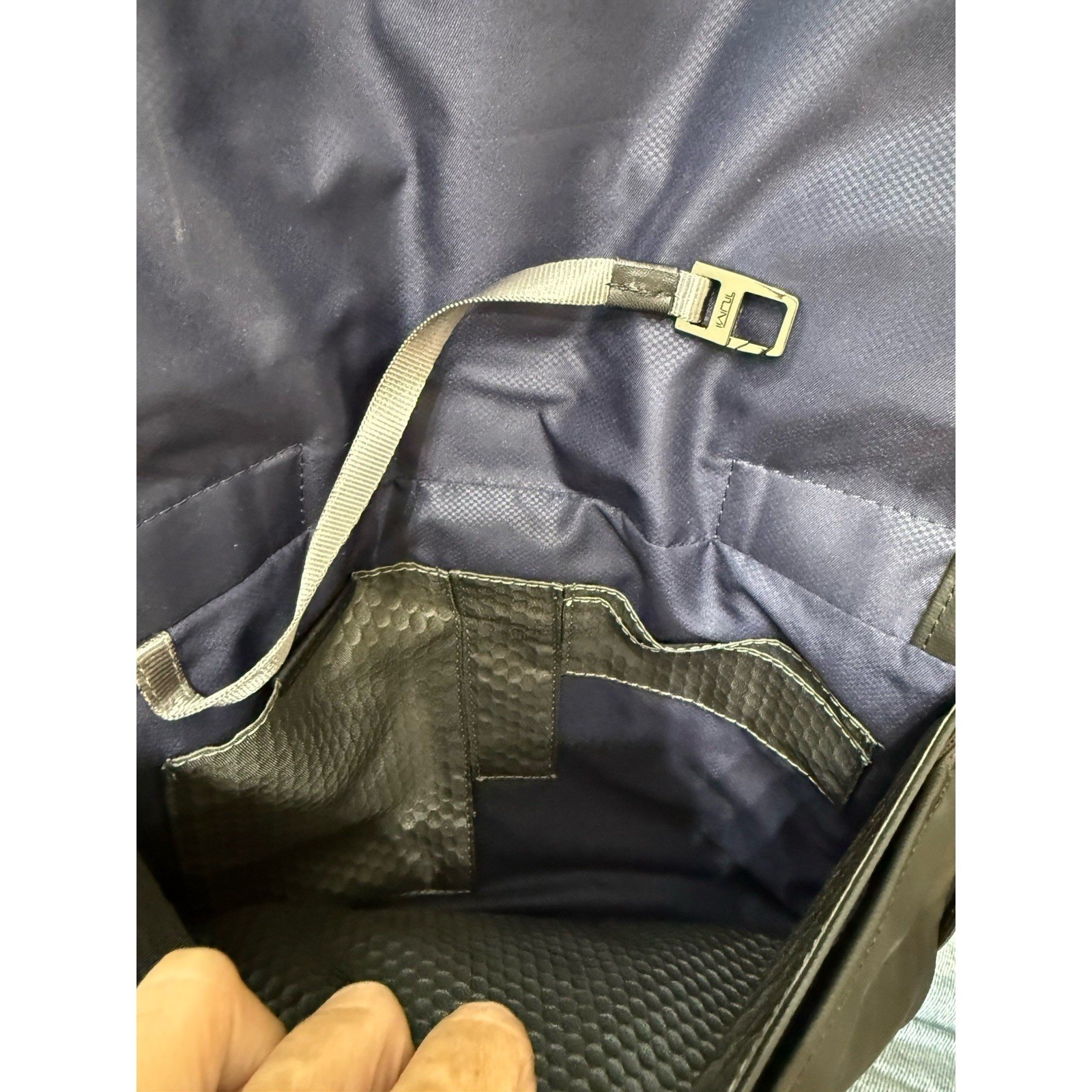 Tumi Alpha Bravo Black Ballistic Nylon Crossbody Messenger Bag WF Monogram