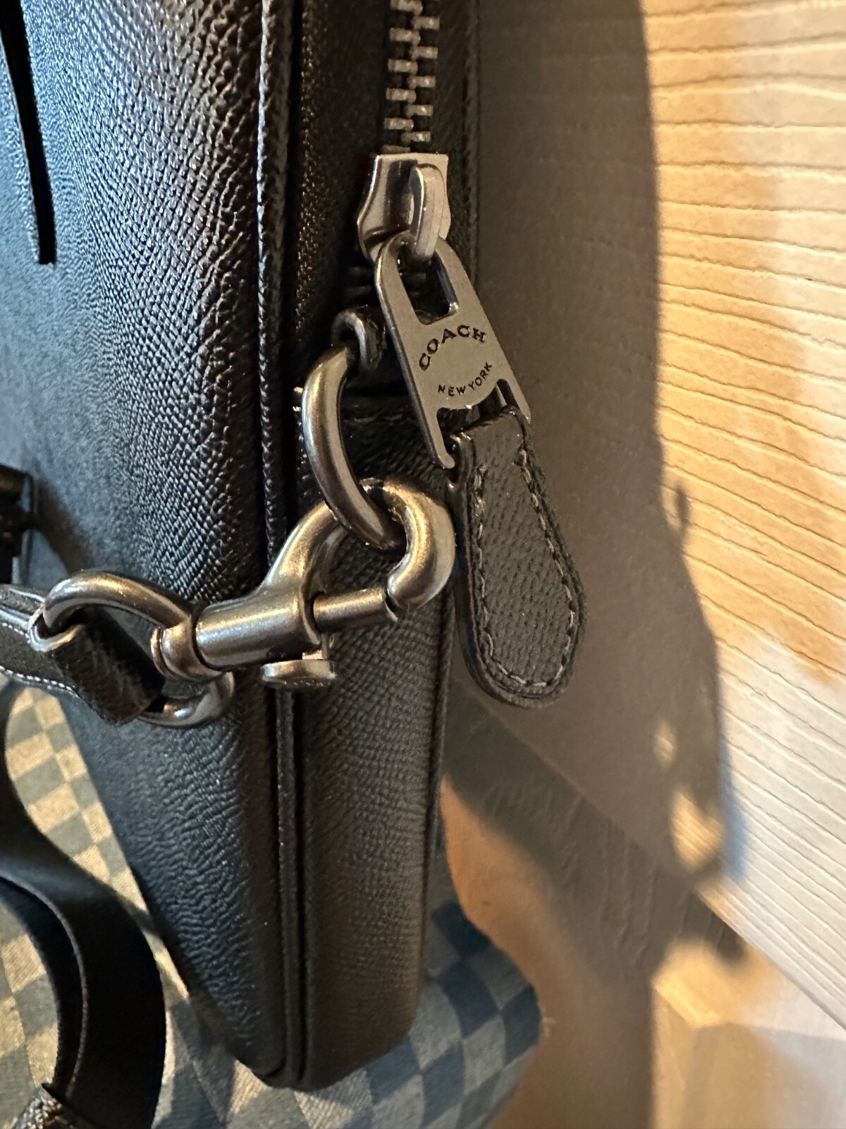 Coach Unisex Liam Compact Brief Gunmetal and Black Hardware CJ652 NWT $450