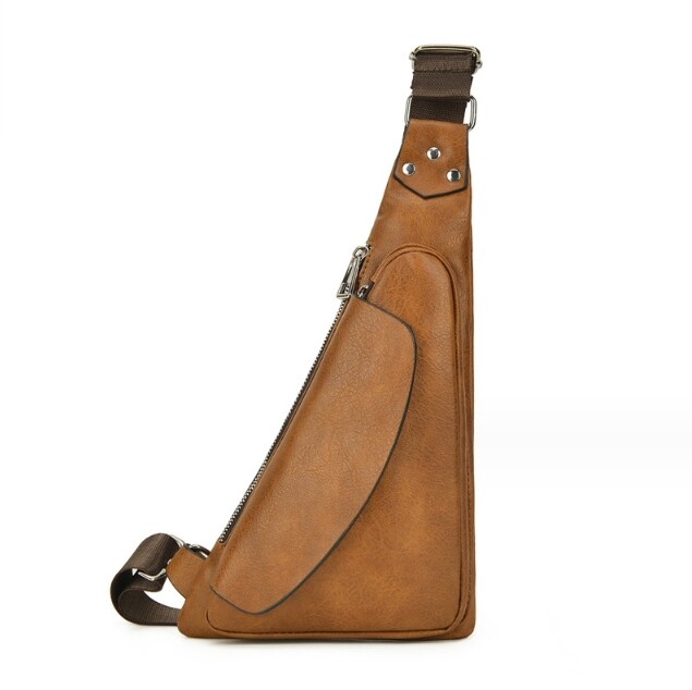 Mens Suspender Backpack Crossbody Casual Chest Bag Shoulder Bag Triangle Day Bag