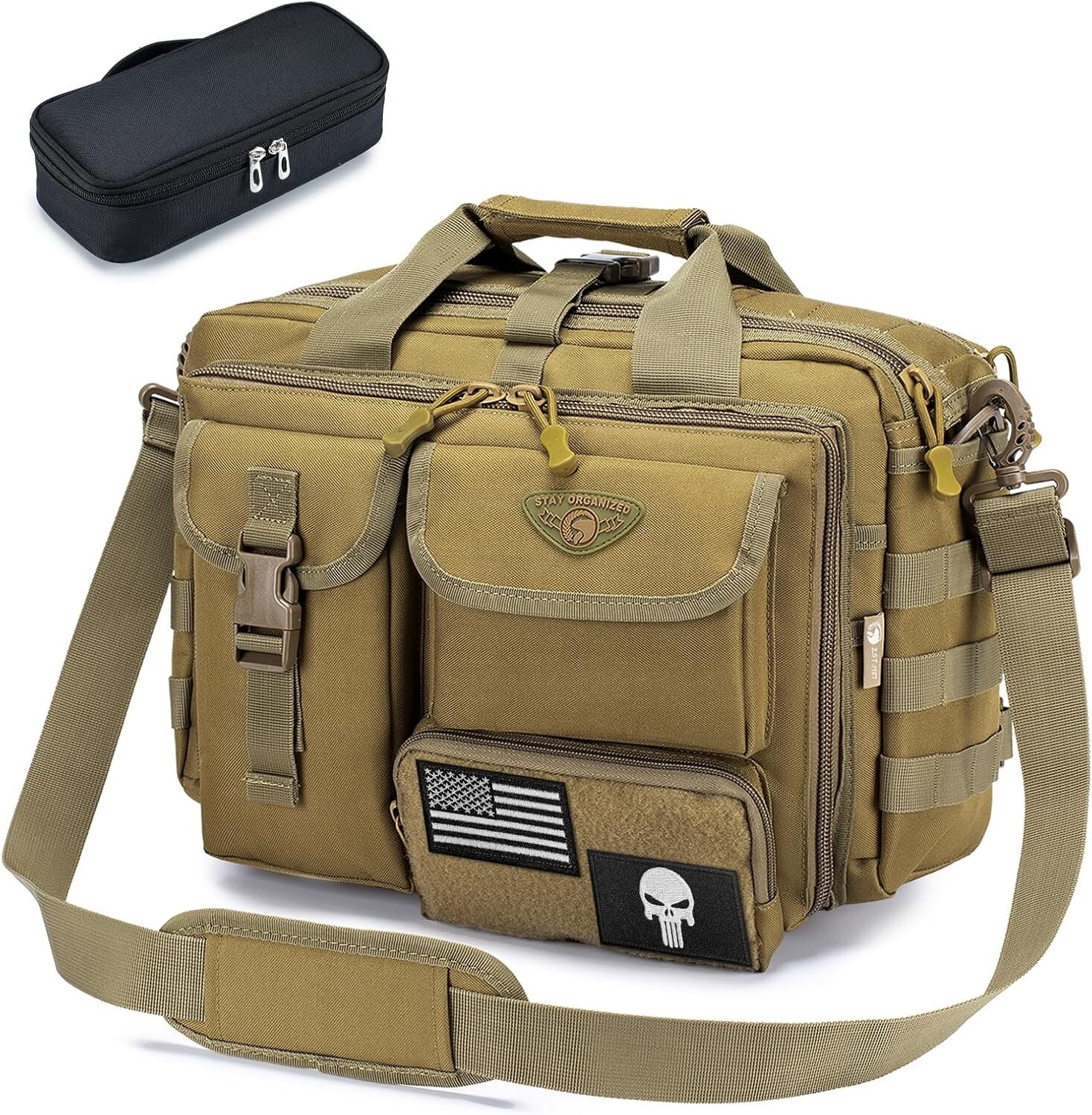 Durable Oxford Laptop Bag with Molle System – Tactical Shoulder Messenger=