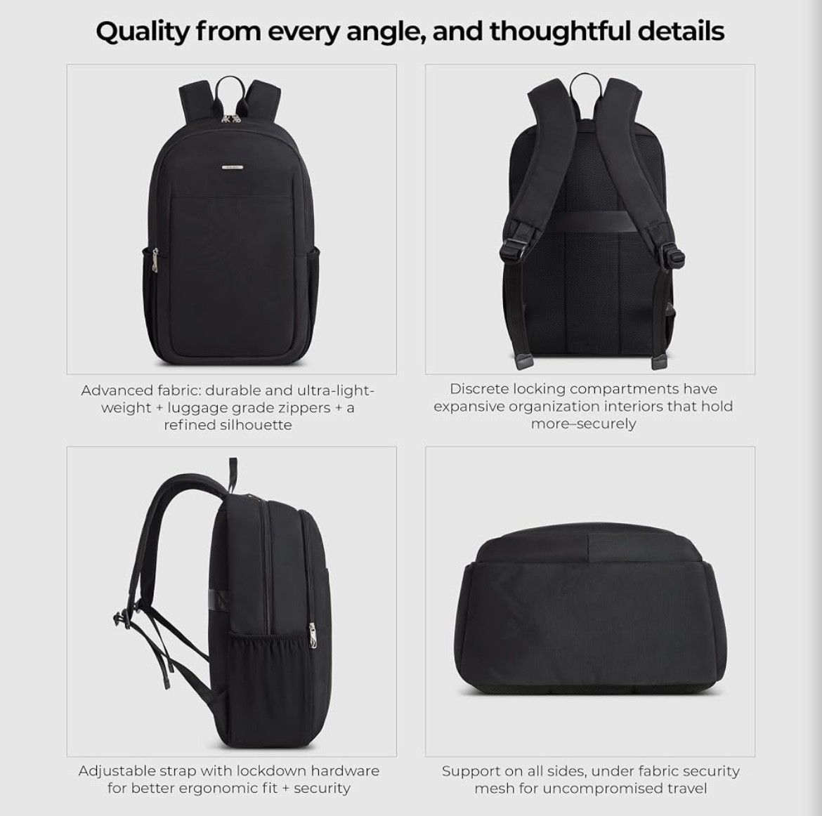 Travelon Classic Journeys 25L Backpack, Anti-Theft Bag, 13”W x 19”H x 8”D