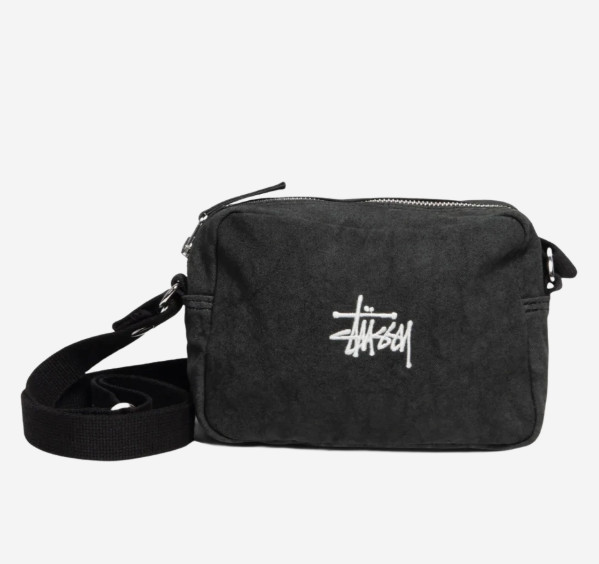 Stussy Canvas Side Pouch Washed Black 134255