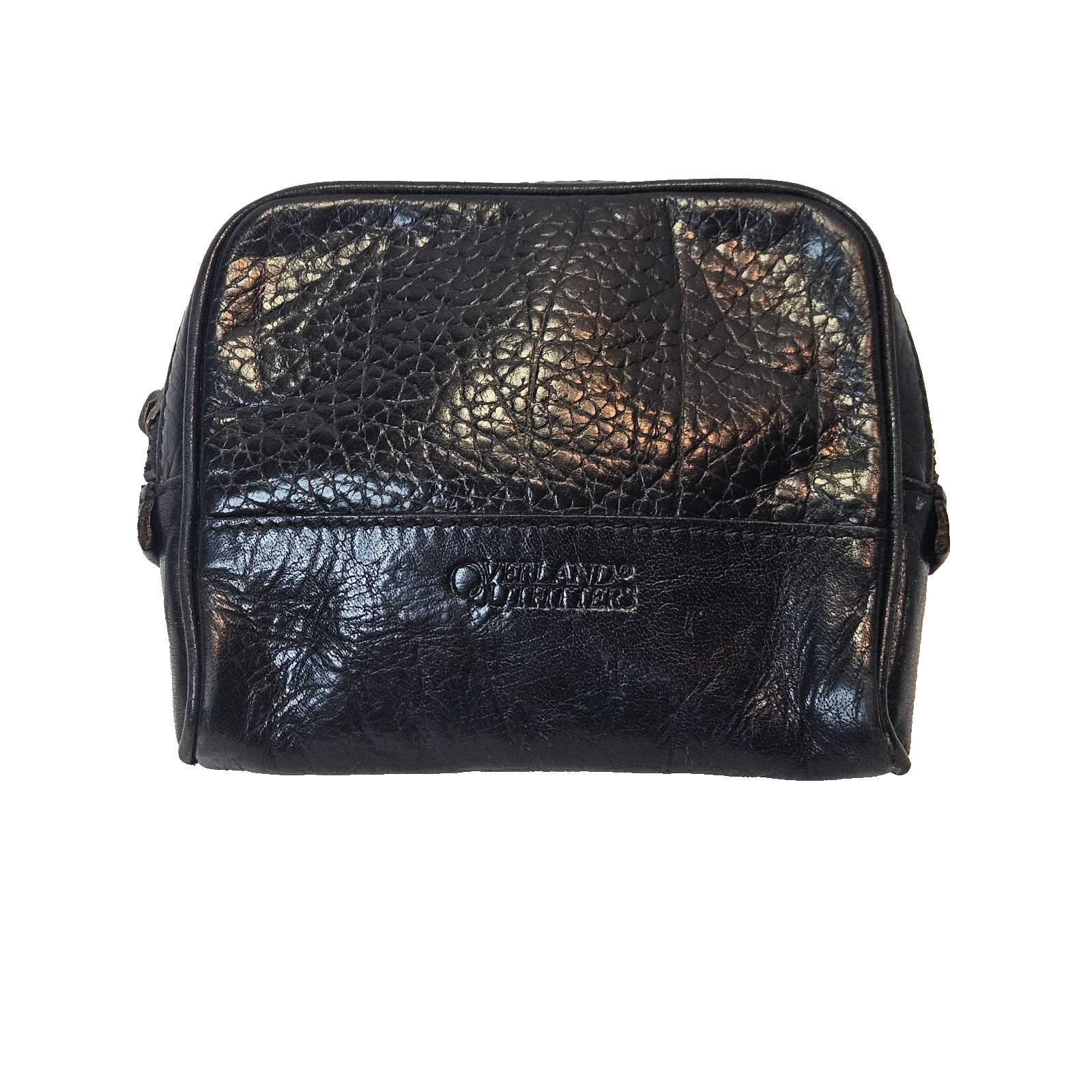 Overland Outfitters Black Leather Zip Pouch Belt Loop EDC Travel Bag Men’s