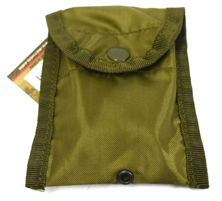 Rothco Canvas Compass Pouch Combat Tested Green 5″ x 4.5″ Snap Belt Clip
