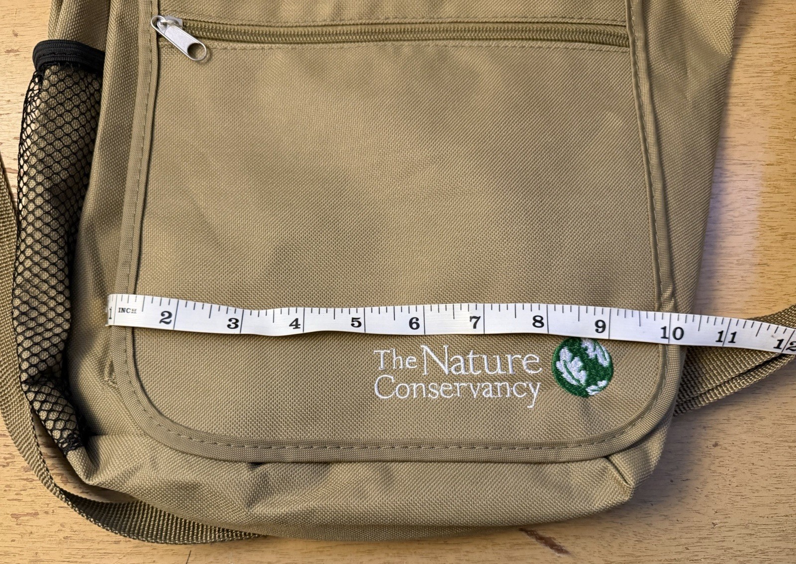 The Nature Conservancy Khaki Canvas Messenger Bag Shoulder Travel Field Bag