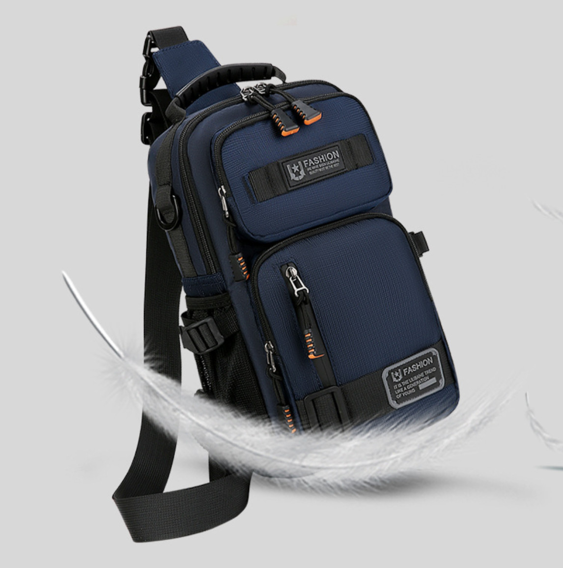 Men’s Oxford Crossbody Sling Chest Bag – Casual Travel Handbag Waist Pack