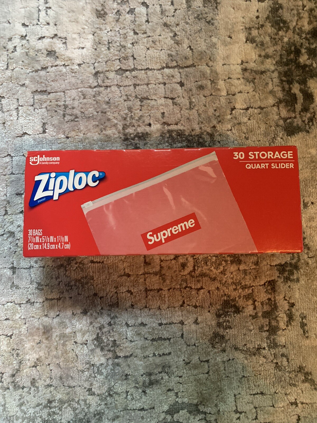 NEW 2020 Supreme x Ziploc Bags (Box of 30) Red Box Logo Authentic