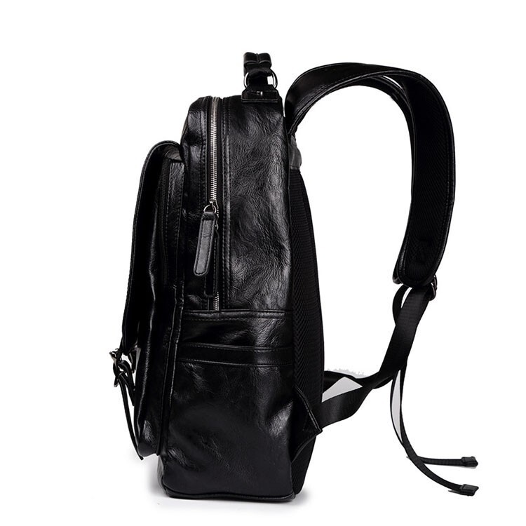 Men’s Leather Shoulder Backpack Travel College Laptop Bag Daypack Sport Bookbags