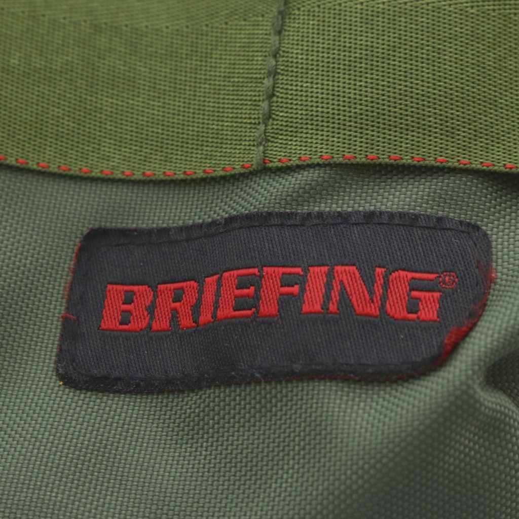 BRIEFING BEAMS BOY Khaki Nylon Shoulder Bag 18cm x 25.5cm Excellent Condition