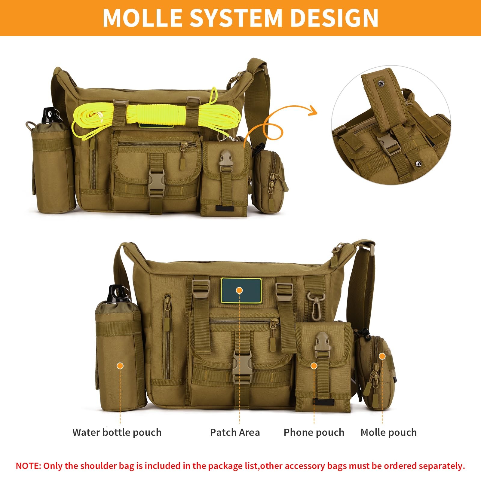 Messenger Bag Tactical Canvas Messenger Bags Mens Shoulder Crossbody Military…