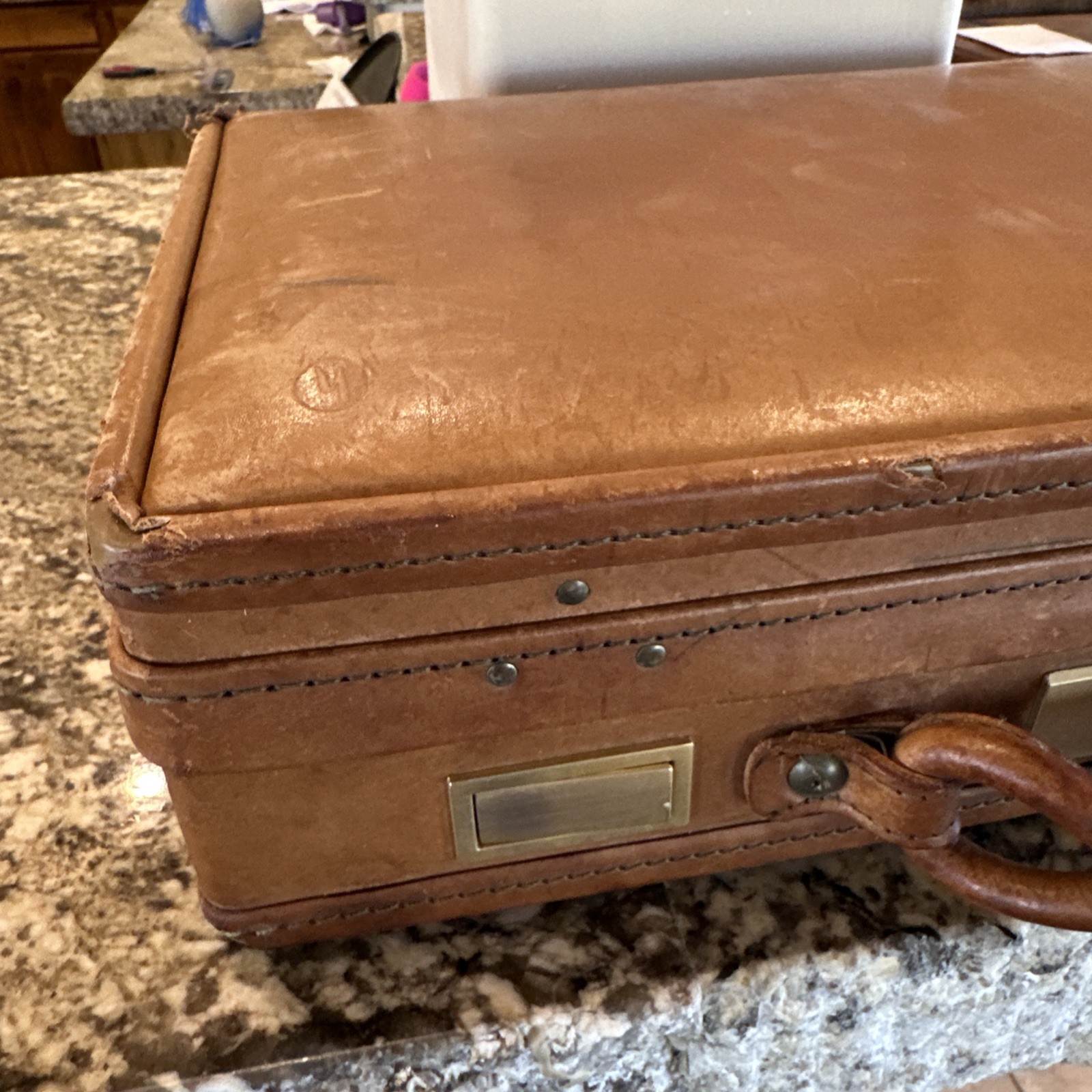 Hartmann Belting Brown Leather 18 Inch Briefcase Attache Vintage