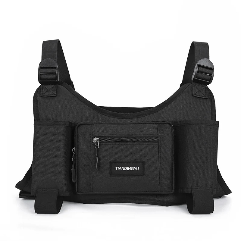 Functional Tactical Chest Bag For Men Street Outdoor Hip Hop Vest Streetwear Bag