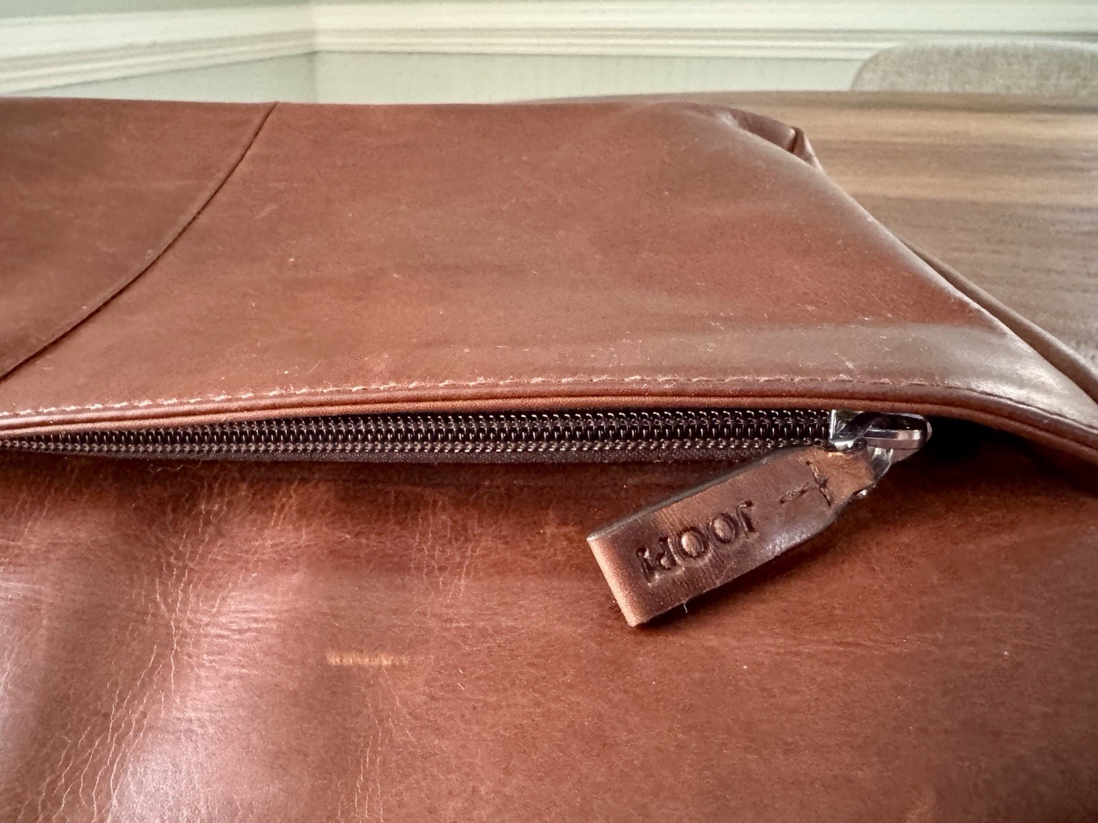 JOOP! Janis Messenger Leather Briefcase Crossbody Satchel Bag Germany Very Clean