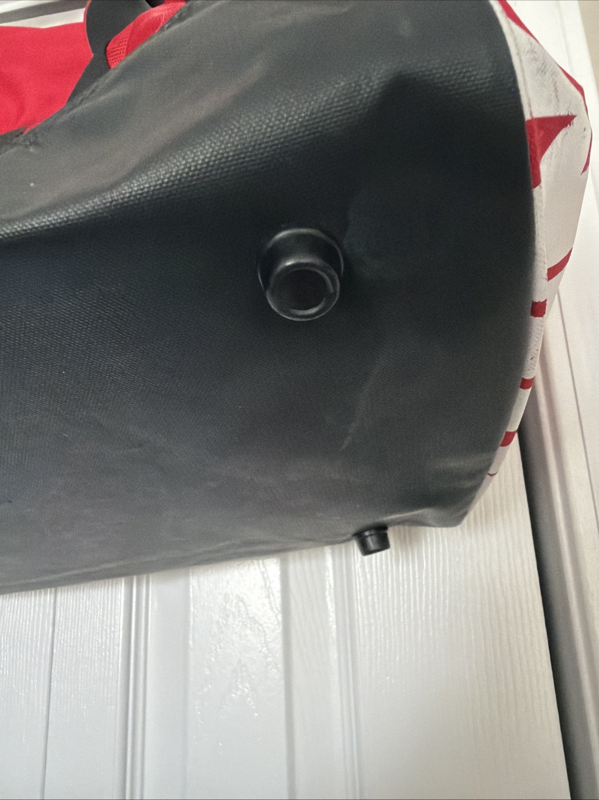 Nike Large Duffle Bag Red With Black No Shoulder Strap