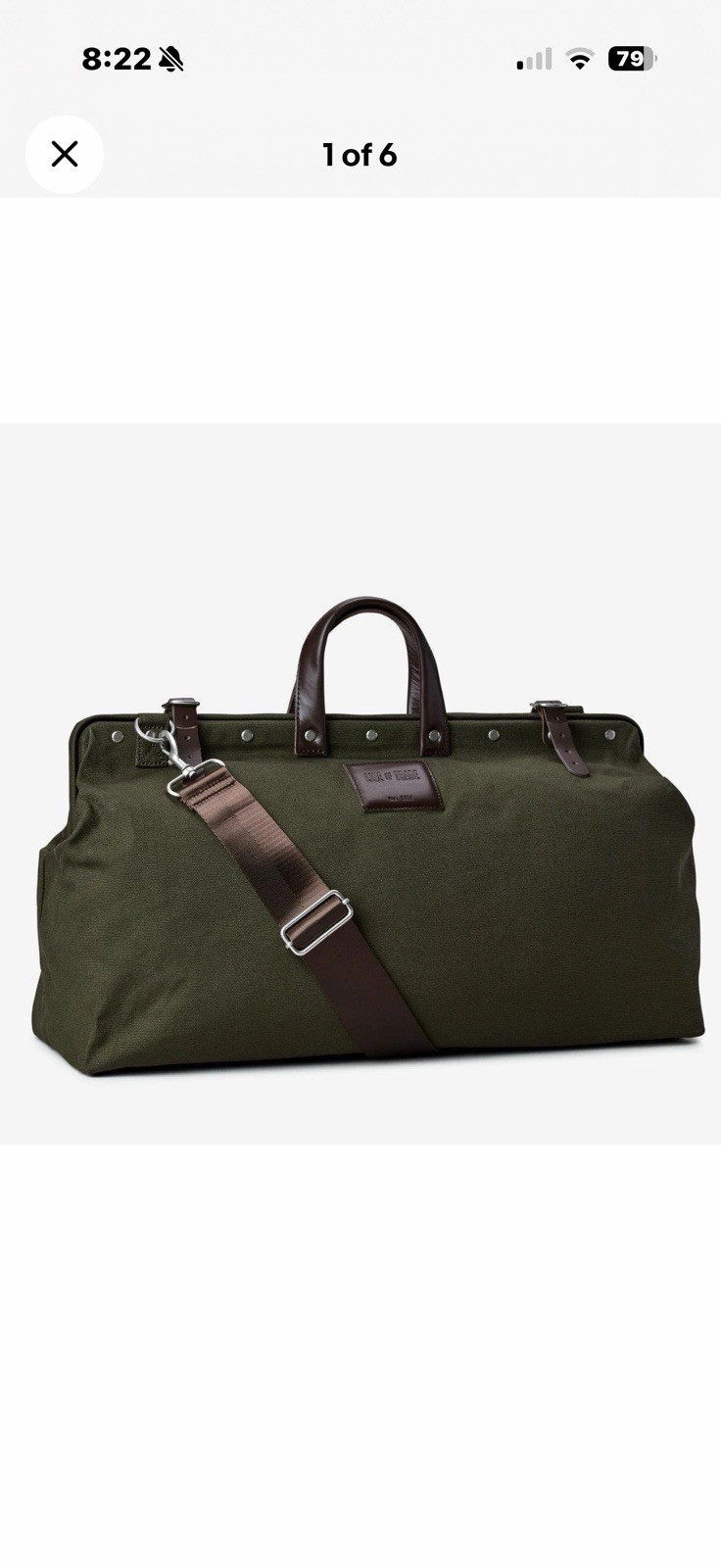 Bespoke Post – Line of Trade, Olive Green Army Weekender Bag, Men, Canvas Duffle