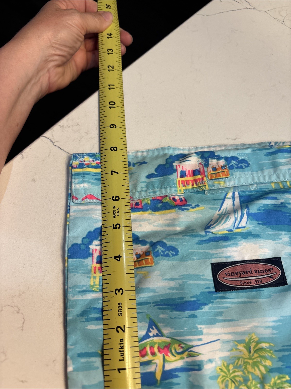 Vineyard Vines Water Resistant Pouch Wet Bag Swim Suit Bag Fishing Lures Blue