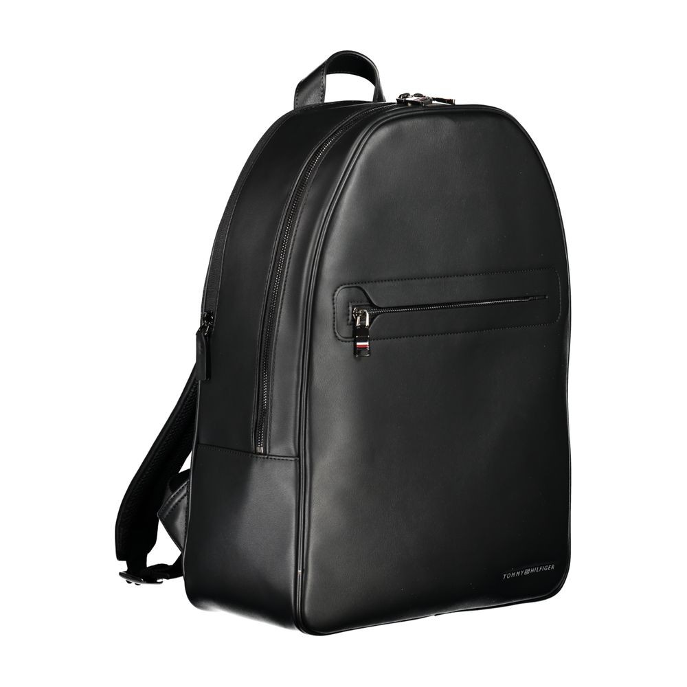 Tommy Hilfiger Nero Polyurethane Men Backpack 100% Authentic
