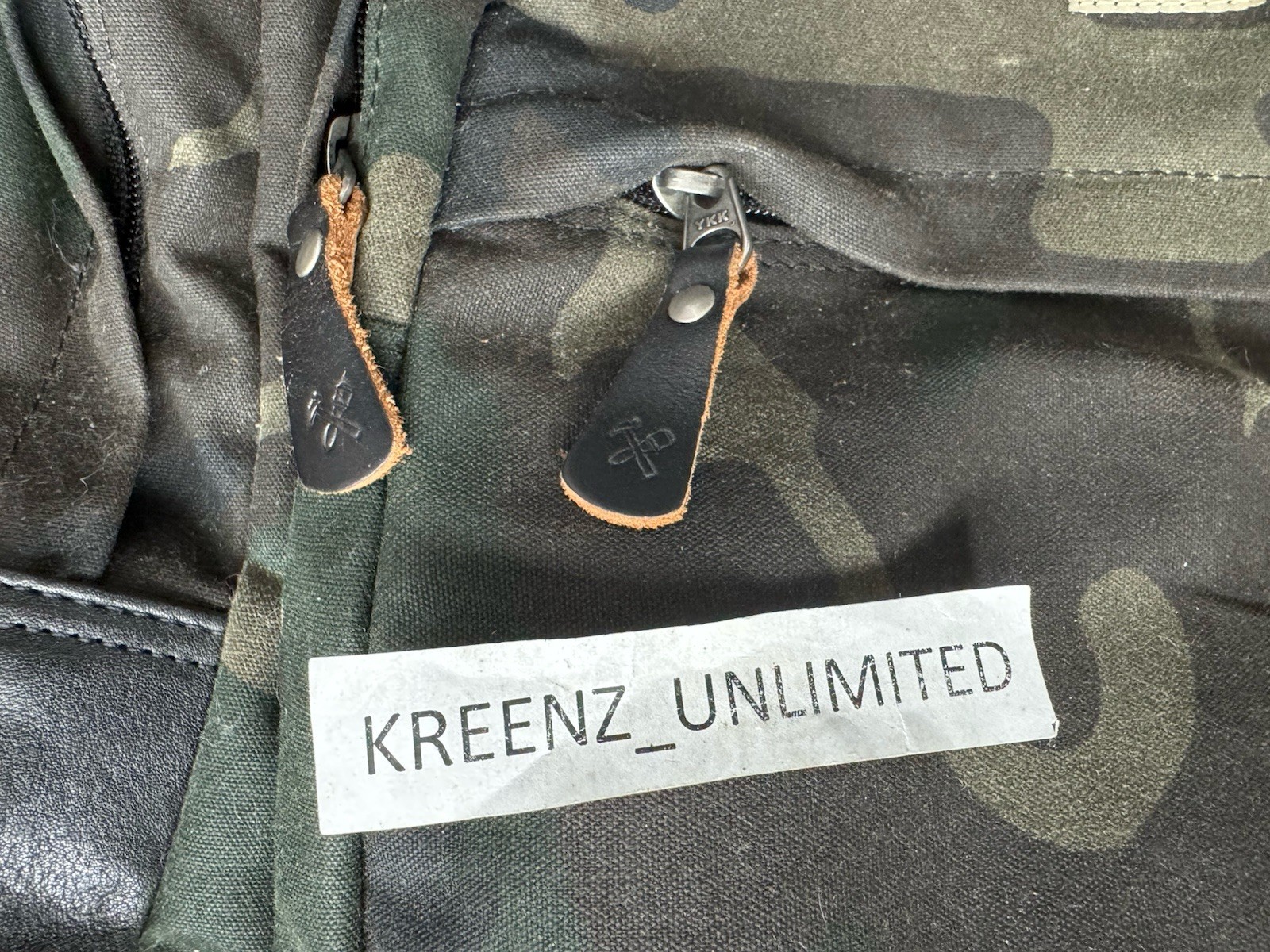 RARE $350 Billy Kirk Standard Issue Backpack in 10 oz. Waxed Canvas – 297 Camo