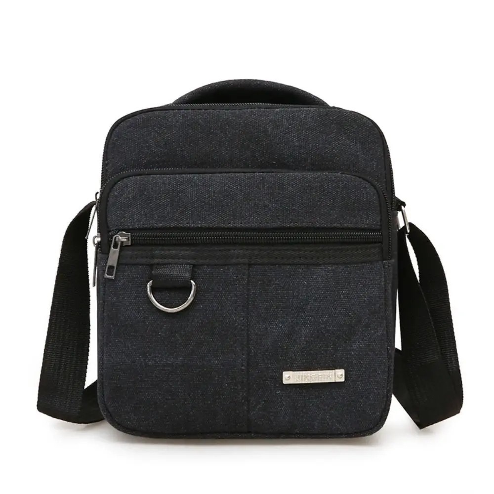 Men’s Canvas Sling Bag Large Capacity Crossbody Messenger Shoulder Bag