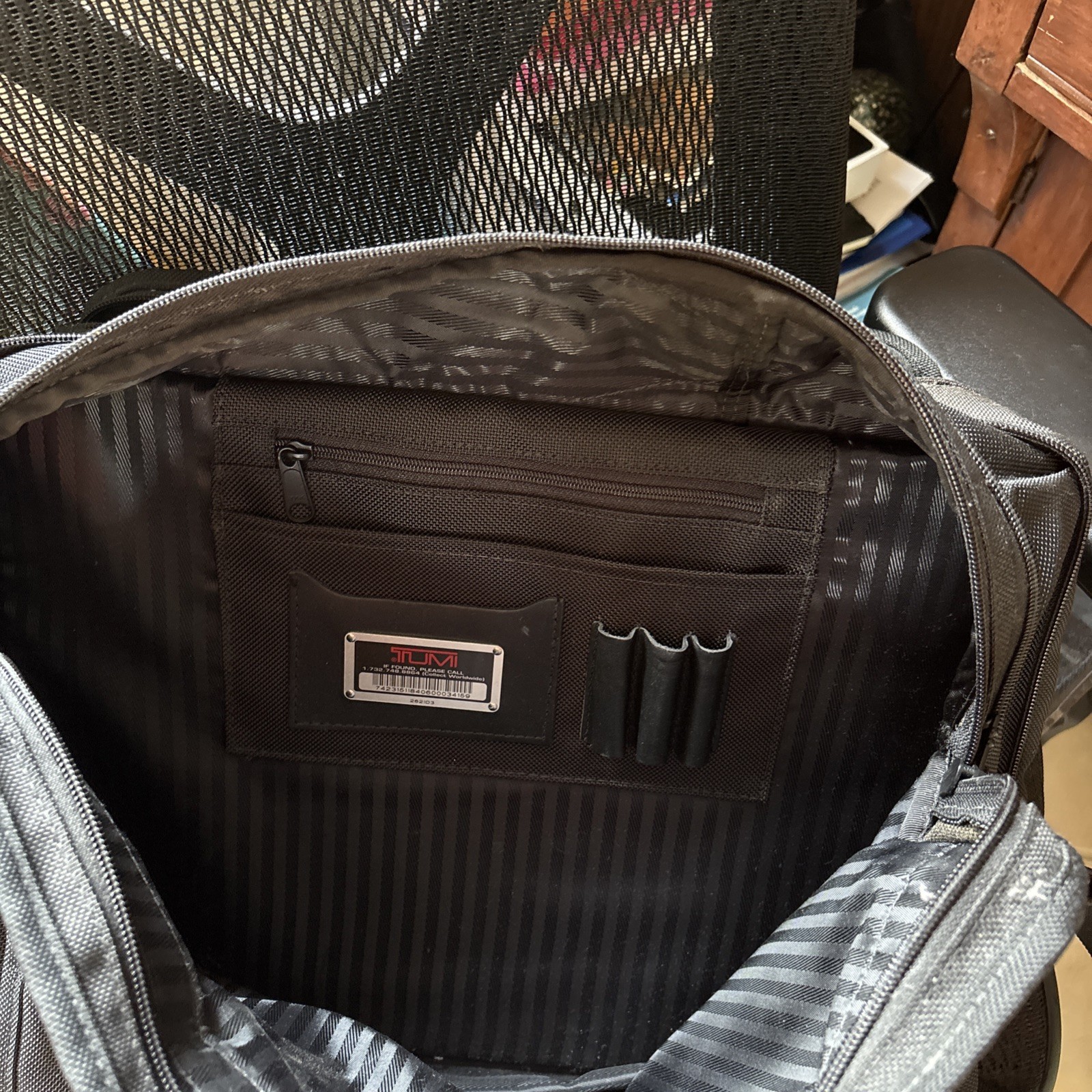 TUMI ‘Alpha’ Black Nylon Expandable Laptop Briefcase – 26141DH