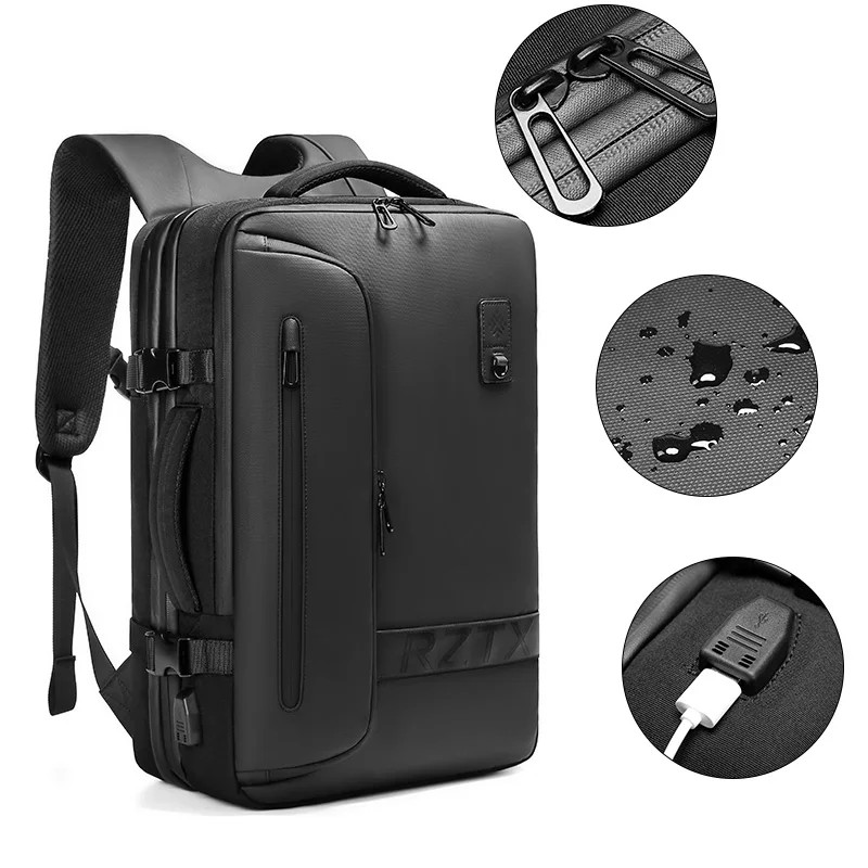 Vacuum Compression Travel Backpack USB Charging Large Capacity Hiking Bag