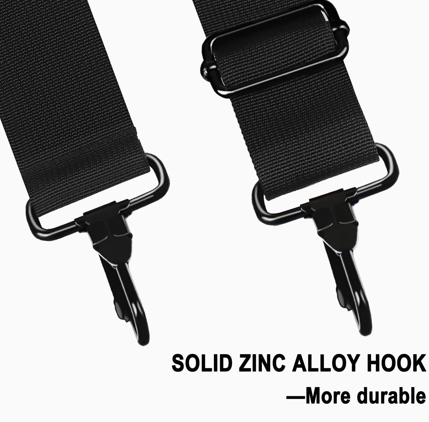 56 Inch Adjustable Shoulder Bag Strap Luggage Duffel Bag Strap with Metal Hook
