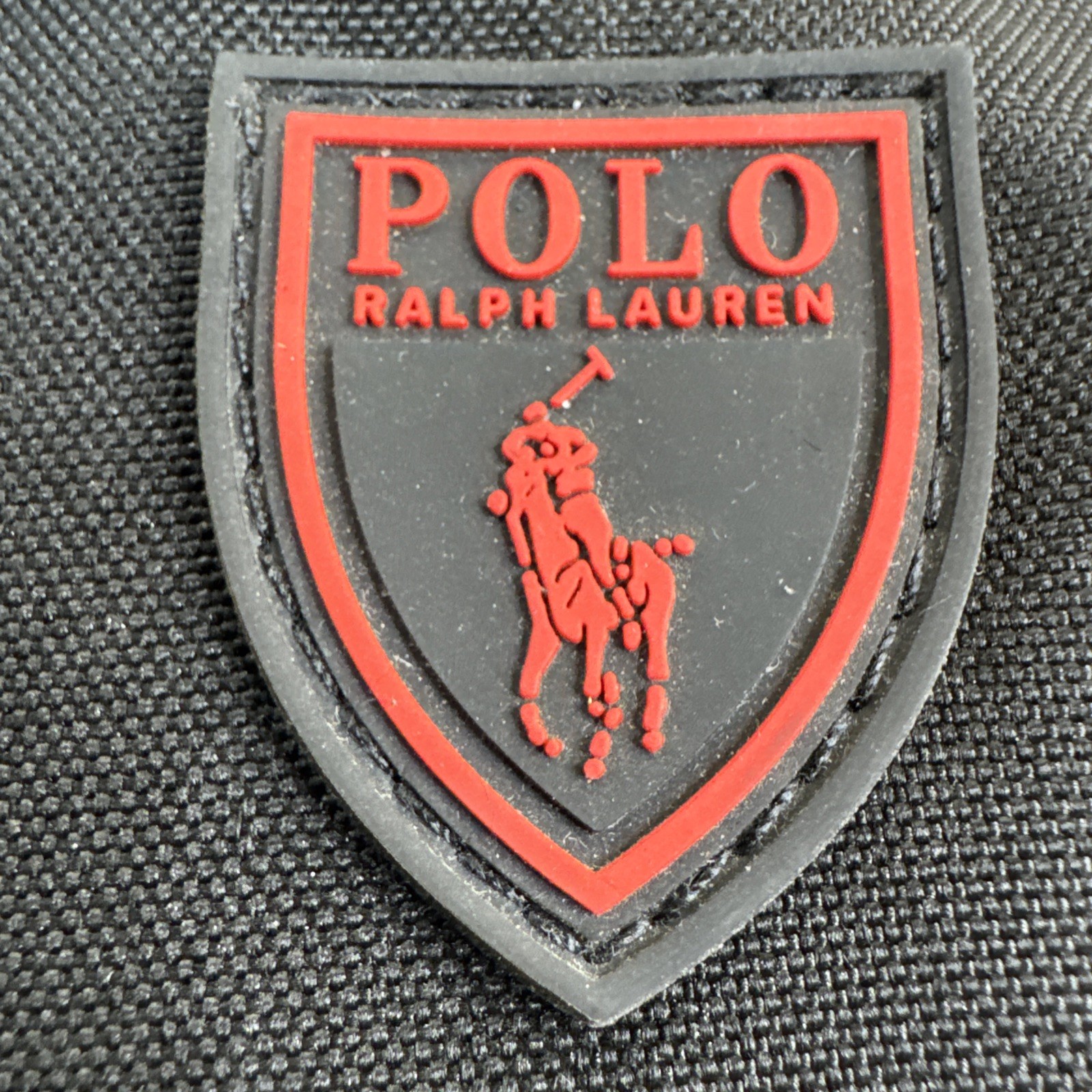 Polo Ralph Lauren Preppy Backpack Black Drawstring Flap School Travel Bag
