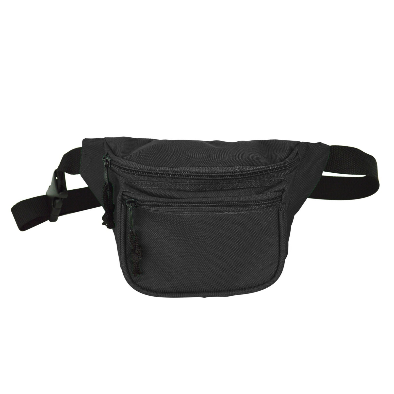 DALIX Fanny Pack with 3 Pockets Blue Black Maroon Travel Waist Pouch Adjustable